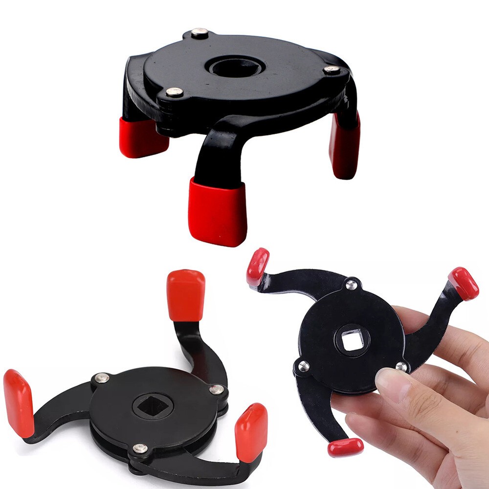 Universal 3 Jaws Oil Filter Wrench Adjustable Spanner Remover Removal Tool