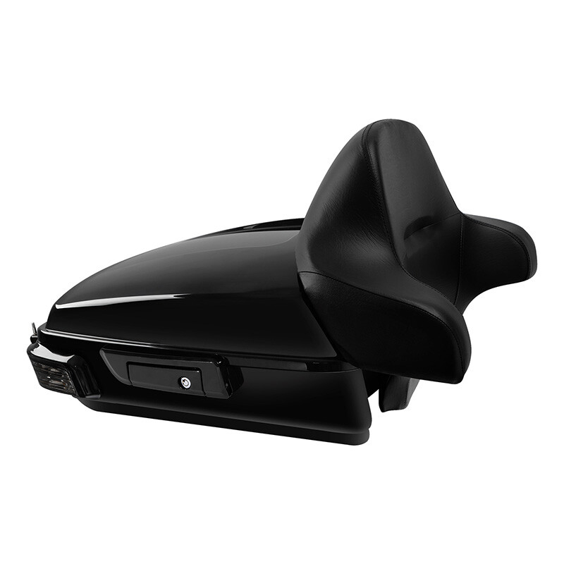 Black Chopped Trunk Backrest LED Tail Light Fit For Harley Road Glide 2014-2026
