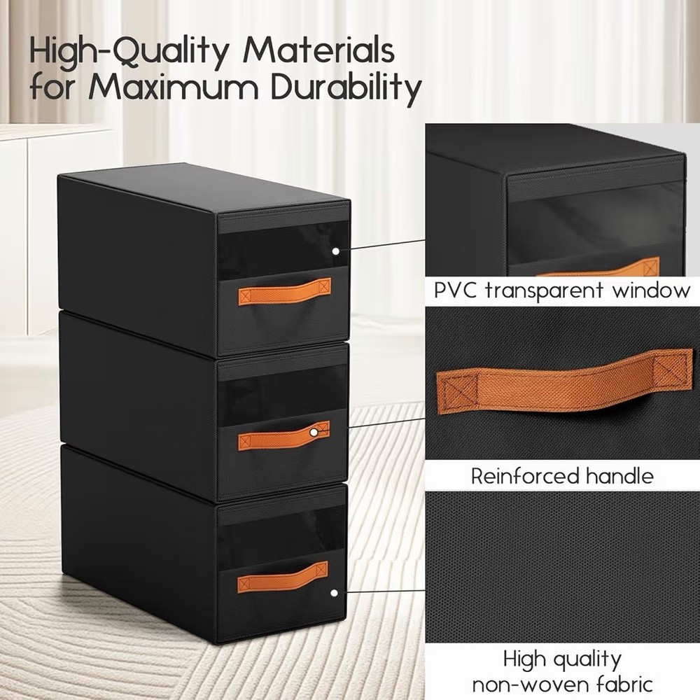 Hat Organizer for Baseball Caps - 3 Pack Pull-Out Drawer Hat Storage