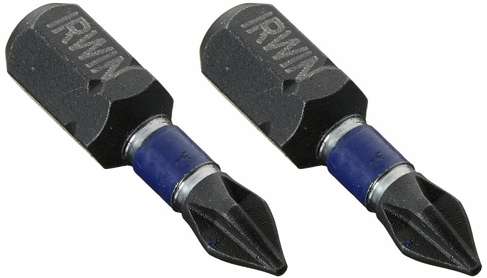 Irwin 1837324 Phillips Impact Insert Bit #1 PH X 1" OAL 2-Piece Carded