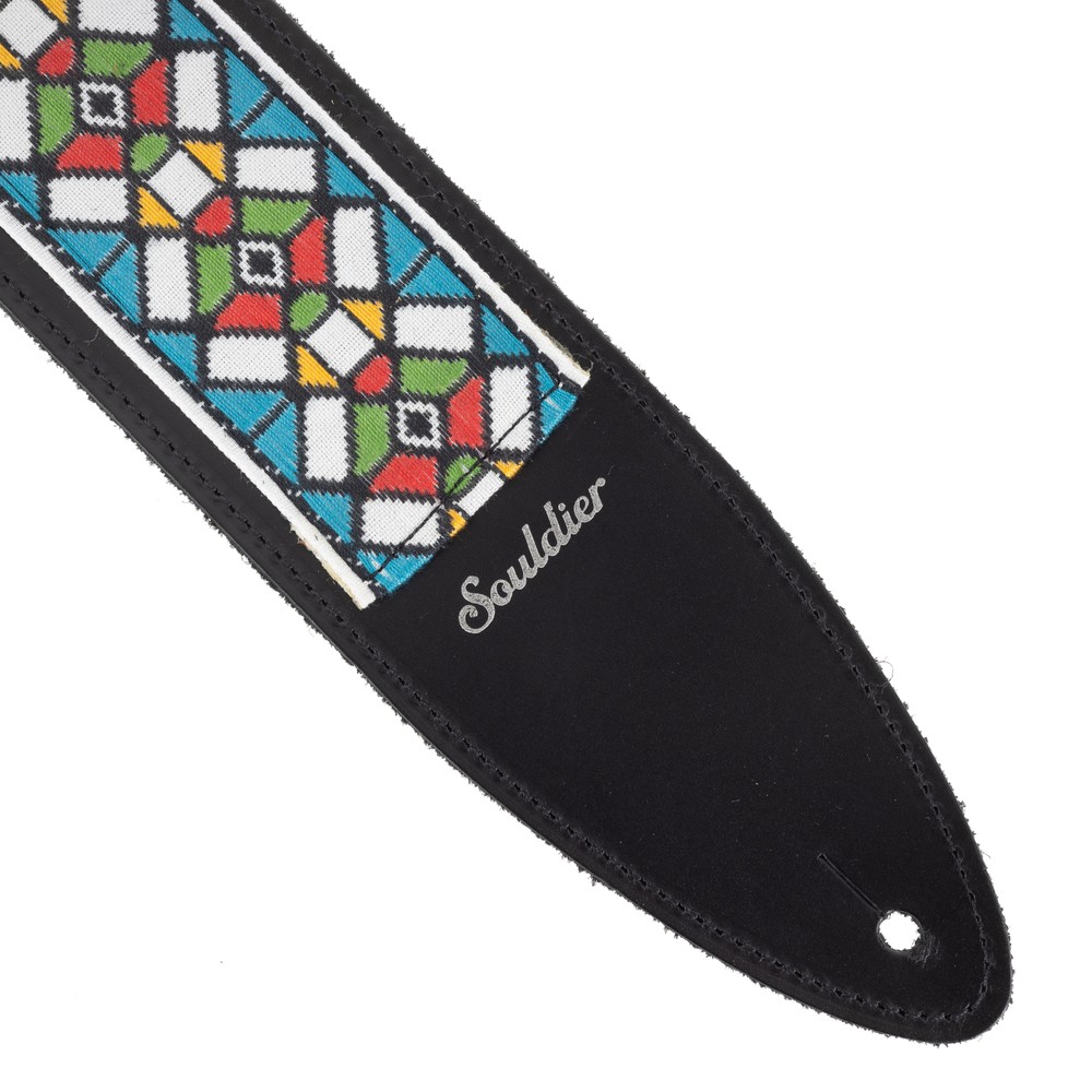 Souldier Torpedo 2.5" Guitar Strap - "Stained Glass" Blue