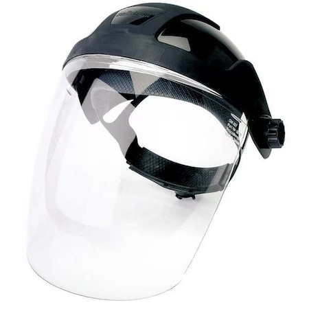 Sellstrom S32010 Ratchet Face Shield Assembly, Clear Visor, Polycarbonate,