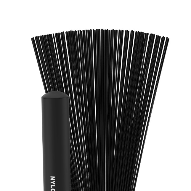 ProMark Heavy Nylon Brushes 2B Black, Pair, PMNB2B