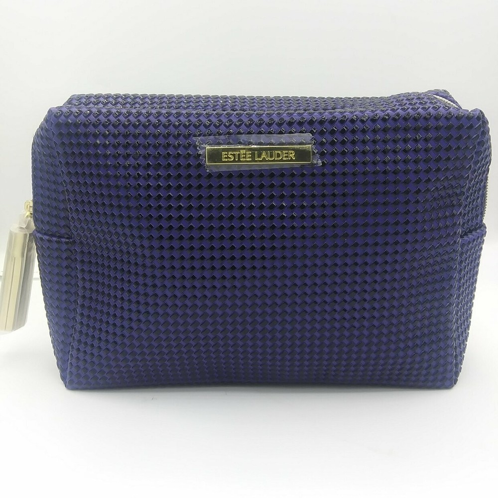 Estee Lauder Blue Makeup Cosmetic Bag