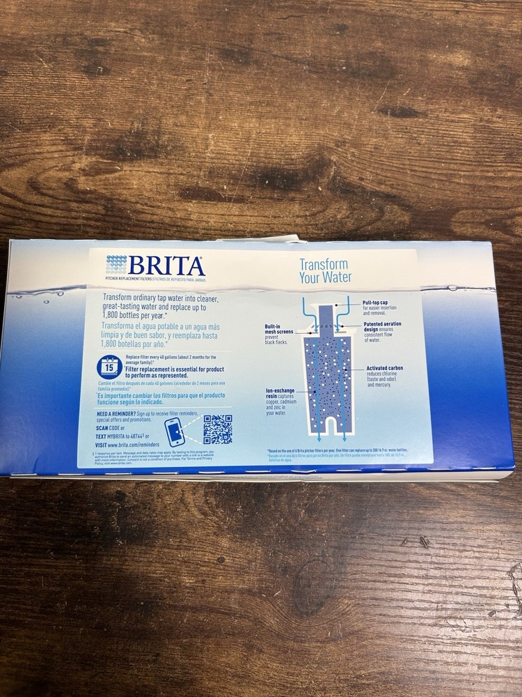 New Brita Water Pitcher Standard Replacement Filters ( 5 Pack ) ~Sealed~