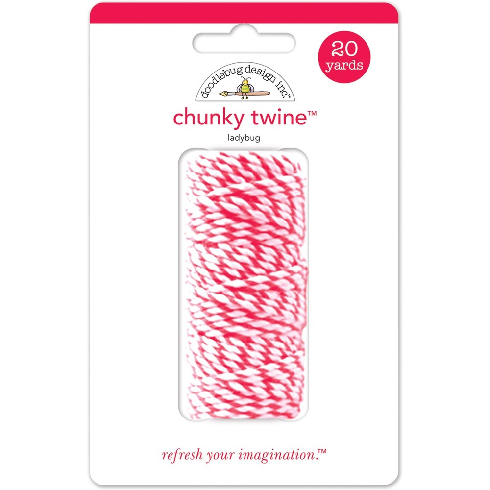 Doodlebug Monochromatic Chunky Twine 20yd Ladybug