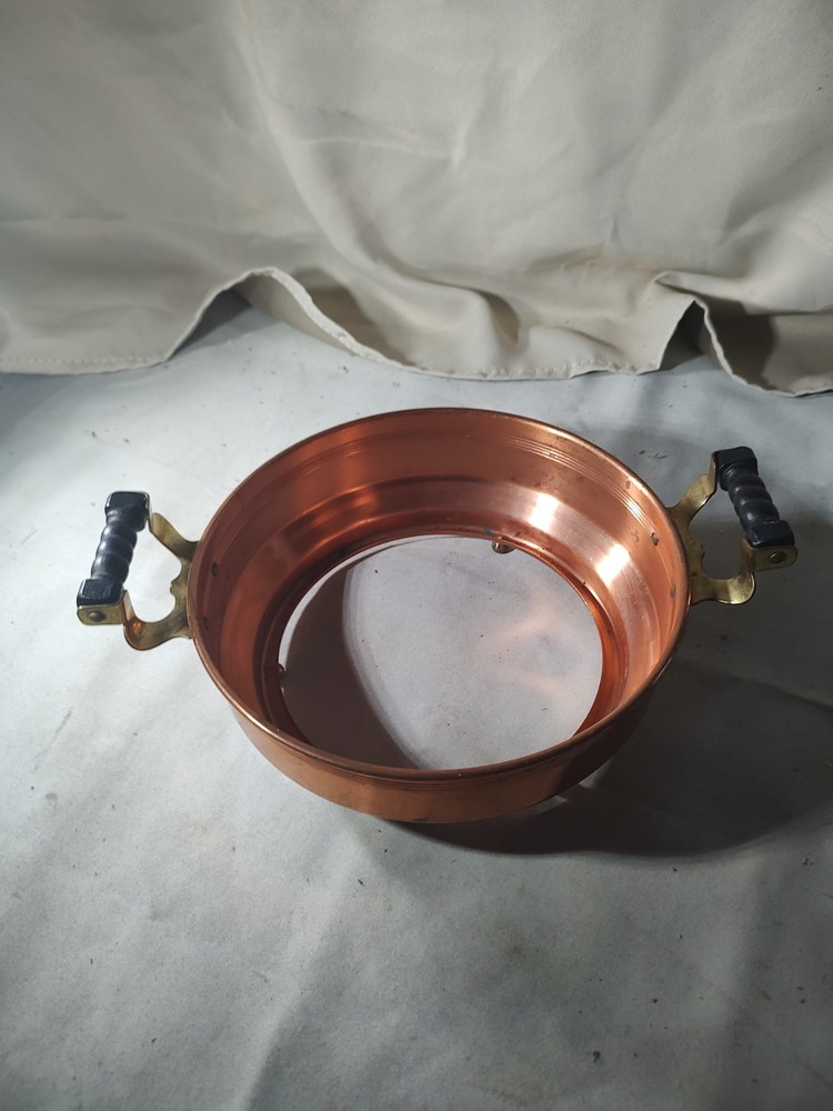 Vintage Copper & Brass Casserole Dish Holder
