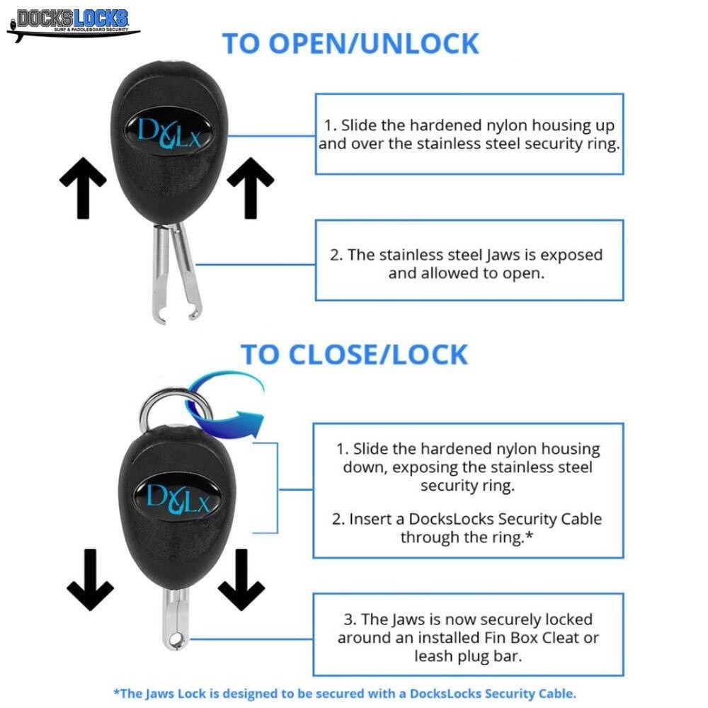 Jaws SUP Paddleboard and Surfboard Anti-Theft Security Lock