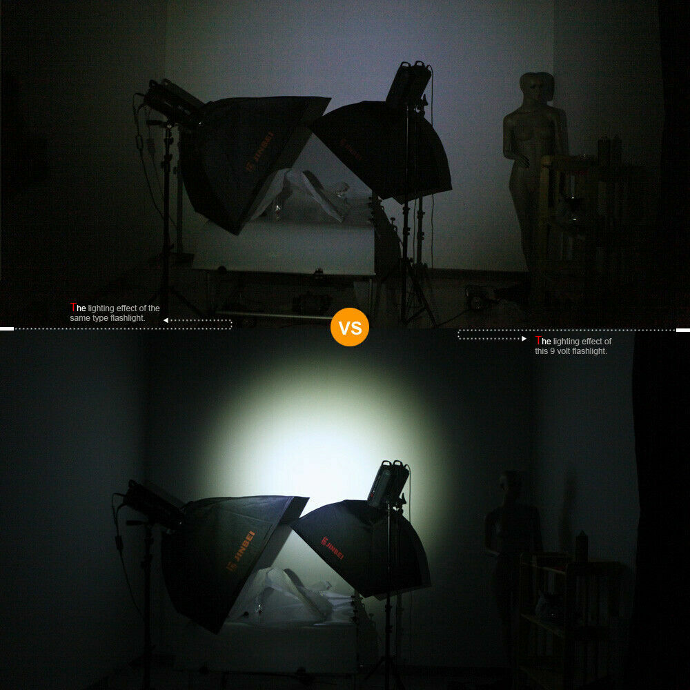 Pack of 3 LED Handheld Mini Flashlight 9 Volt Bright Torch CampingBicycle Riding