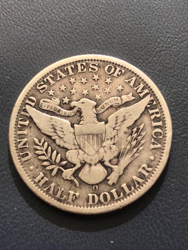 1908-o Barber half dollar , fine , scarce