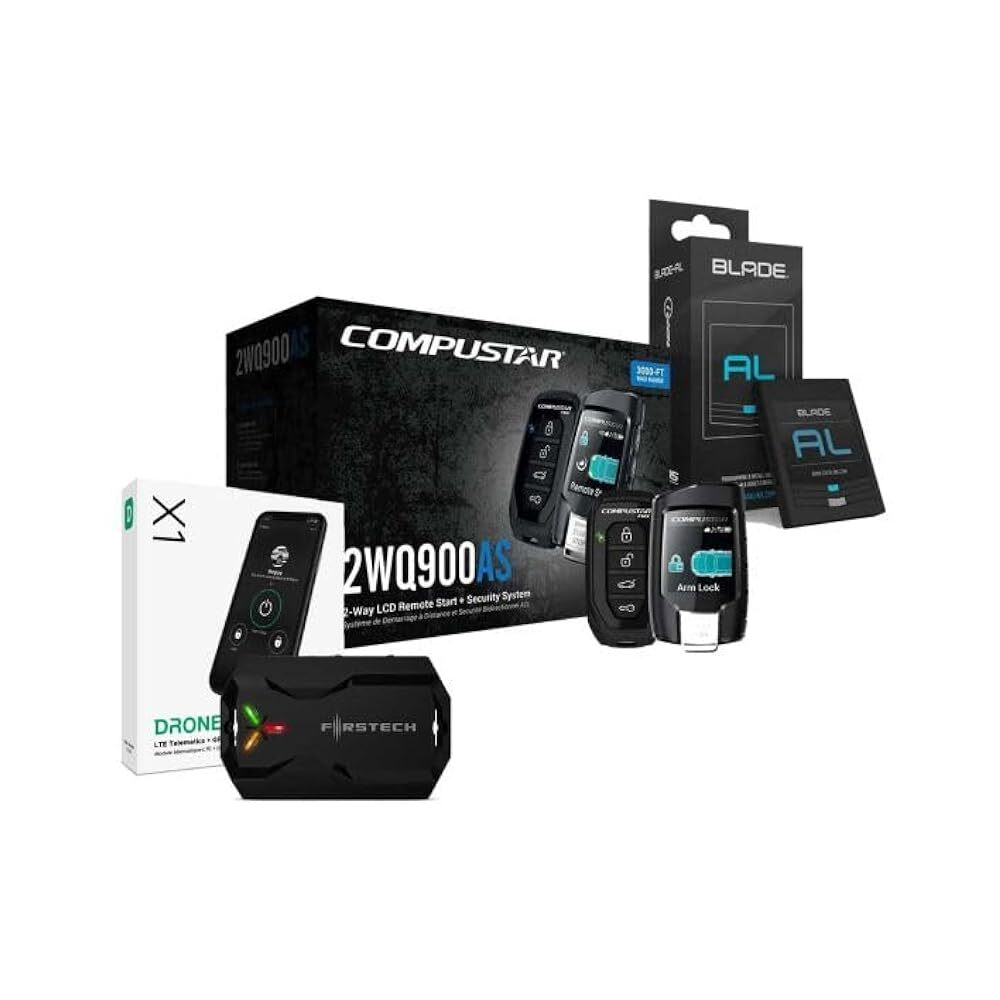 Remote Start & Security System w/GPS, 3000ft Range Vehicle Protection