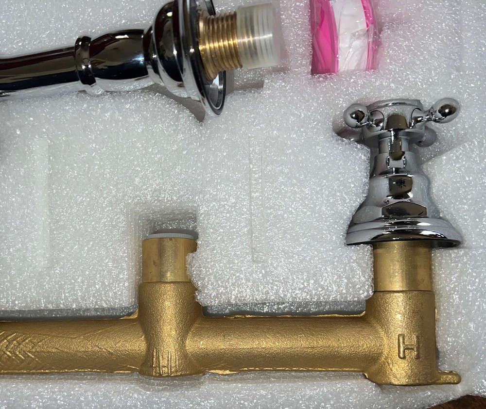 Jamcoly Double Handle Wall Mount Bathroom Faucet