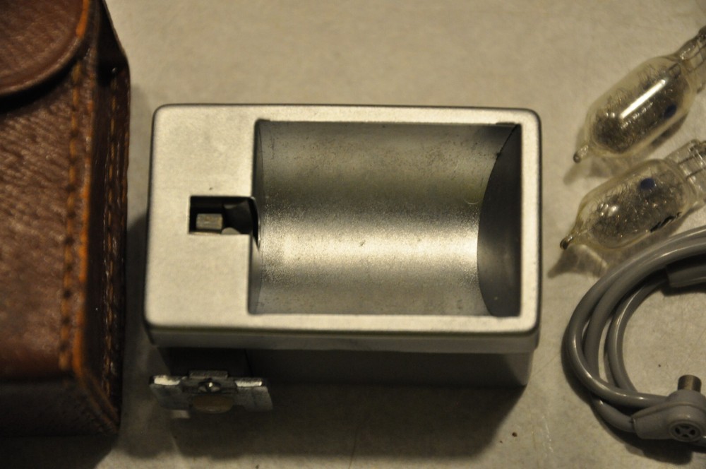 Vintage 1950s Ansco Flash Light With Original Case Untested