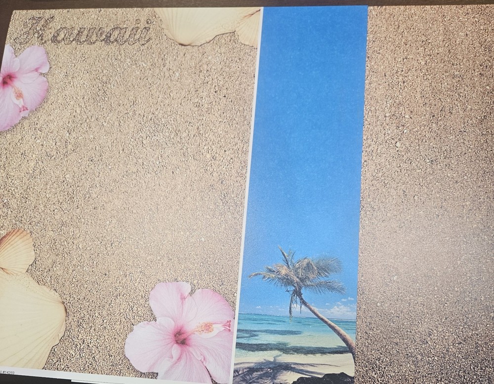 Hawaii scrapbook paper 12x12 two sheets