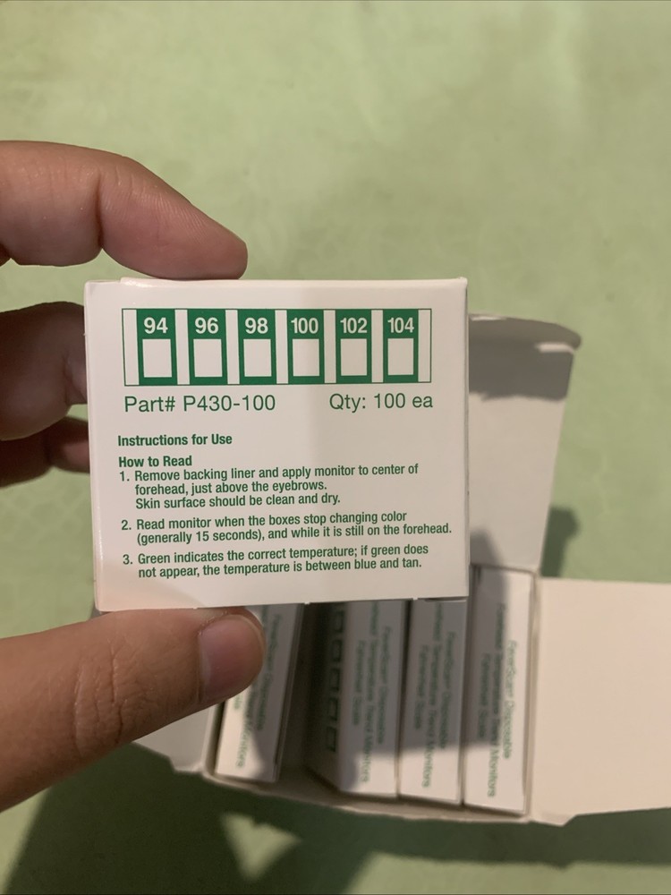 FeverScan P430 M04420 Disposable Forehead Temperature Thermometer 100-pc