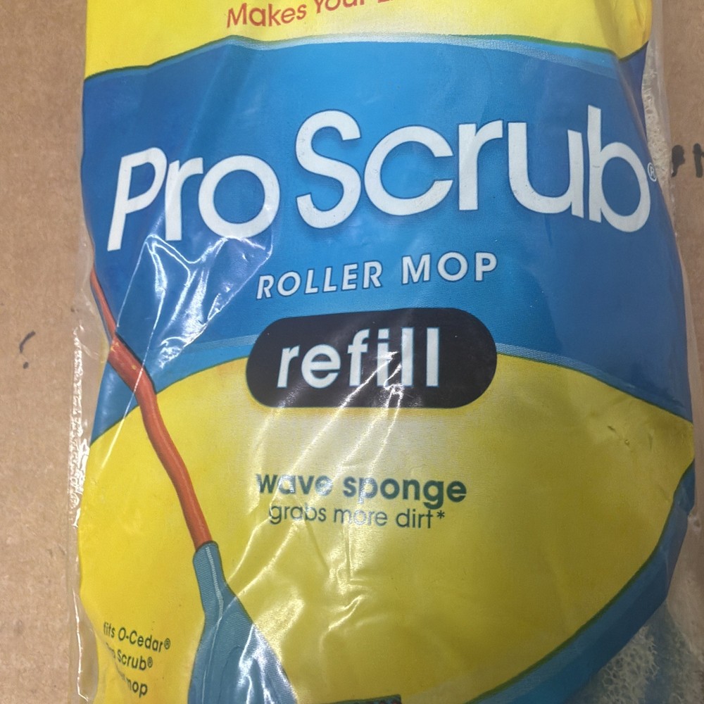 New FLAW O Cedar Pro Scrub Roller Mop Refill Wave Sponge Head Replacement