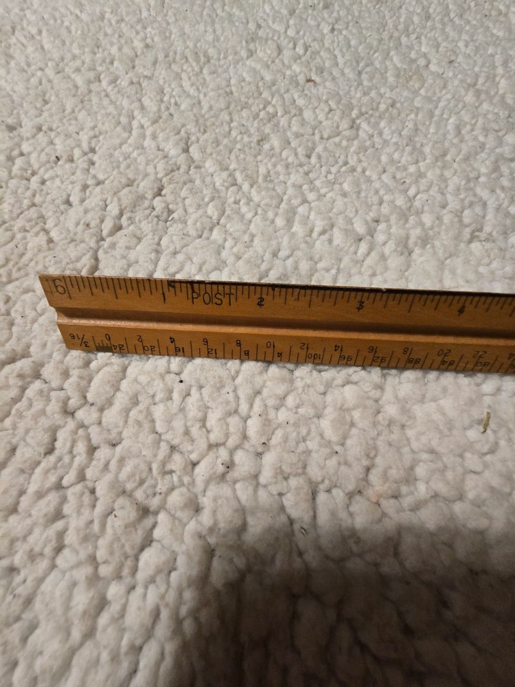 Vintage Post Boxwood 3-Sided Ruler #1301 - Engineering, Drafting ENGINE DIVIDED