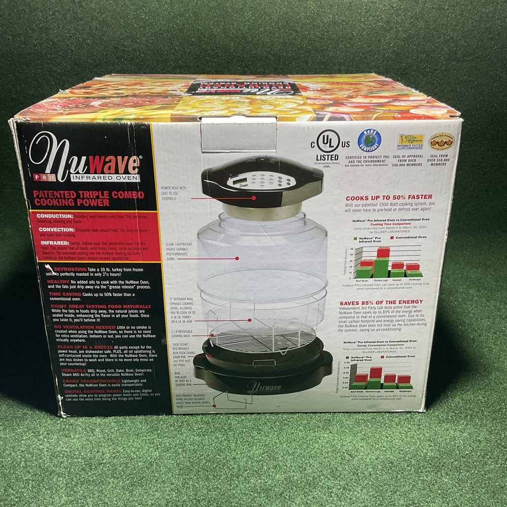 nuwave pro infrared oven W/ Extender Ring Kit & Pizza Kit