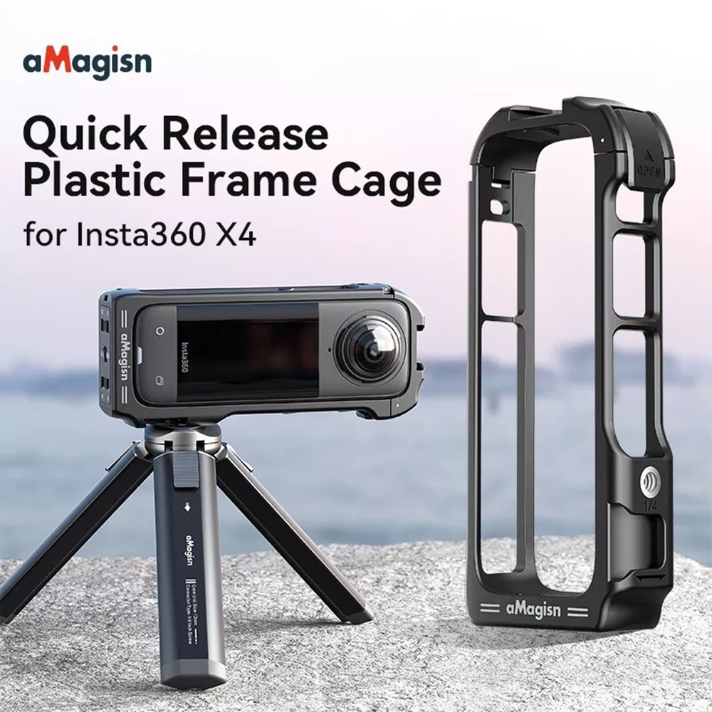 Quick Release Plastic Frame Cage for Insta360 X4 Protective