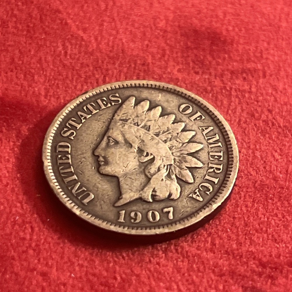 1907 indian head cent BN47