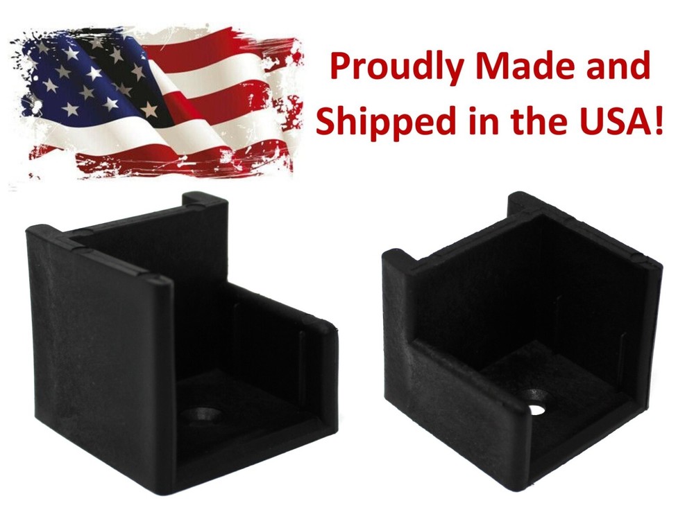 Black Left & Right Hand Hinge Pontoon Door Stop Kit