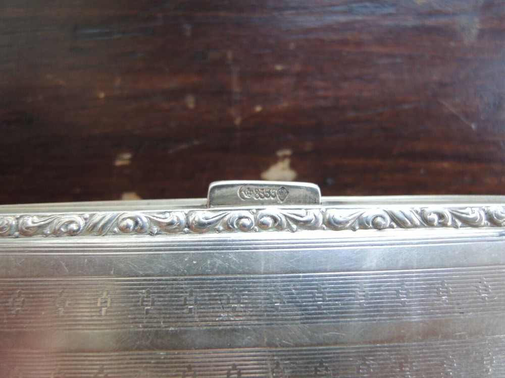 Art Deco German 835S Solid Silver Cigarette Case – 1930s