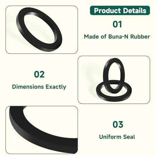 10 Pcs Flange Gasket Seals Replacement Assembly Pump Flange Gasket Compatible