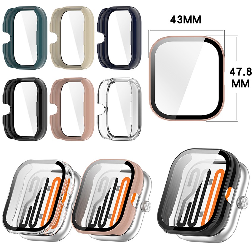 For Honor Watch X5 Protective Shell Tempered Glass Screen Protector Case Cover