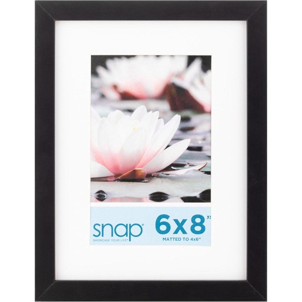 Wall Mount Mat Picture Frame 6x8 Black Rectangular TableTop for Home Office