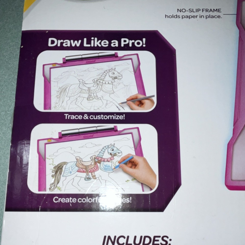 Crayola Light-Up Tracing Pad Drawing Board Set with Sheets & Colored Pencils