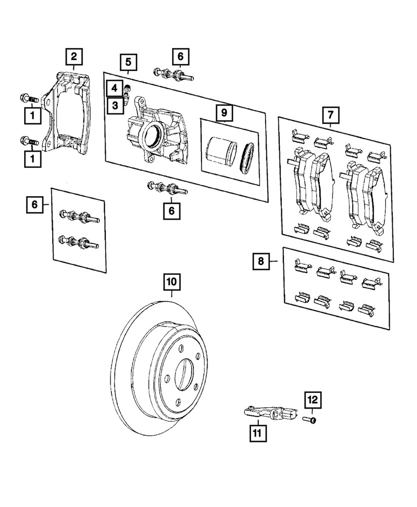 Genuine Mopar Disc Brake Caliper Assembly Left 68385515AA