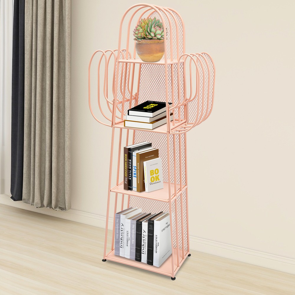 Modern 4 Shelf Bookcase Bookshelf Storage Display Rack Book Organizer Shelve