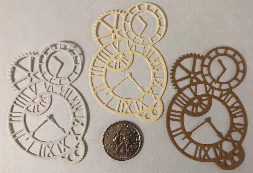 CLOCK GEARS Die-Cuts(6pc)Steampunk •Cogs•Sprocket•Earthtone•Machine •Antique