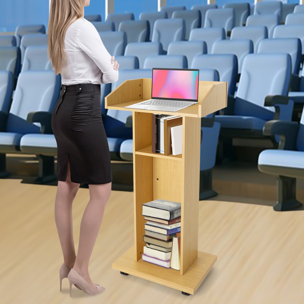 Conference Presentation Stand Portable Lecterns for Movable Desk for Classroom