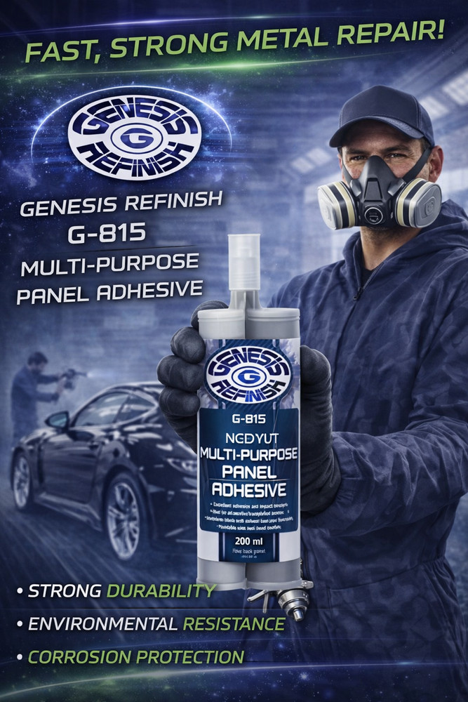 GENESIS REFINISH MULTI-PURPOSE 2-PART PANEL ADHESIVE 200ML CARTRIDGE