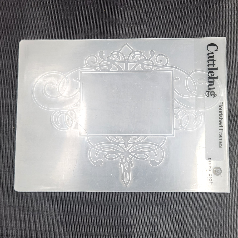 Cuttlebug Flourished Frame Embossing Folder Retired 2012 Gently Used