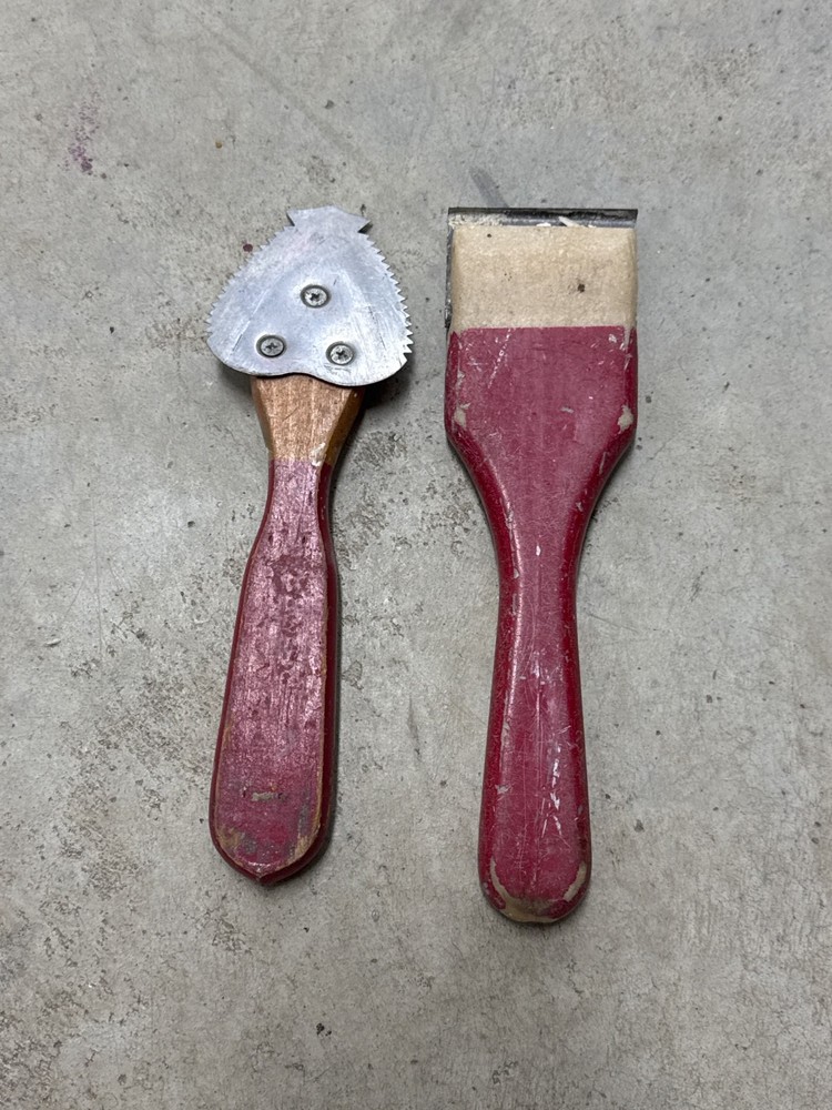 Vintage Red Devil Scraper Lot