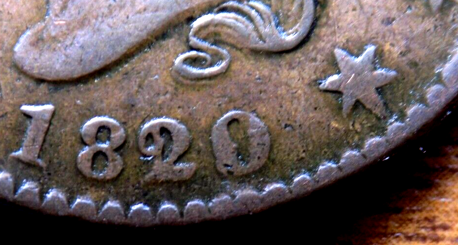 LARGE CENT CLASSIC HEAD 1820/19 HIGH GRADE WOW COIN RAZOR SHARP DDO