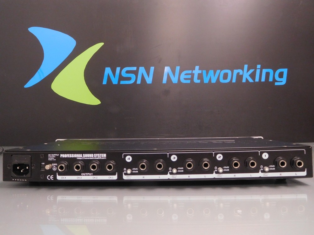 Technical Pro ZNR-S4 4-Room Multi Source Zoner Headphone Amplifier