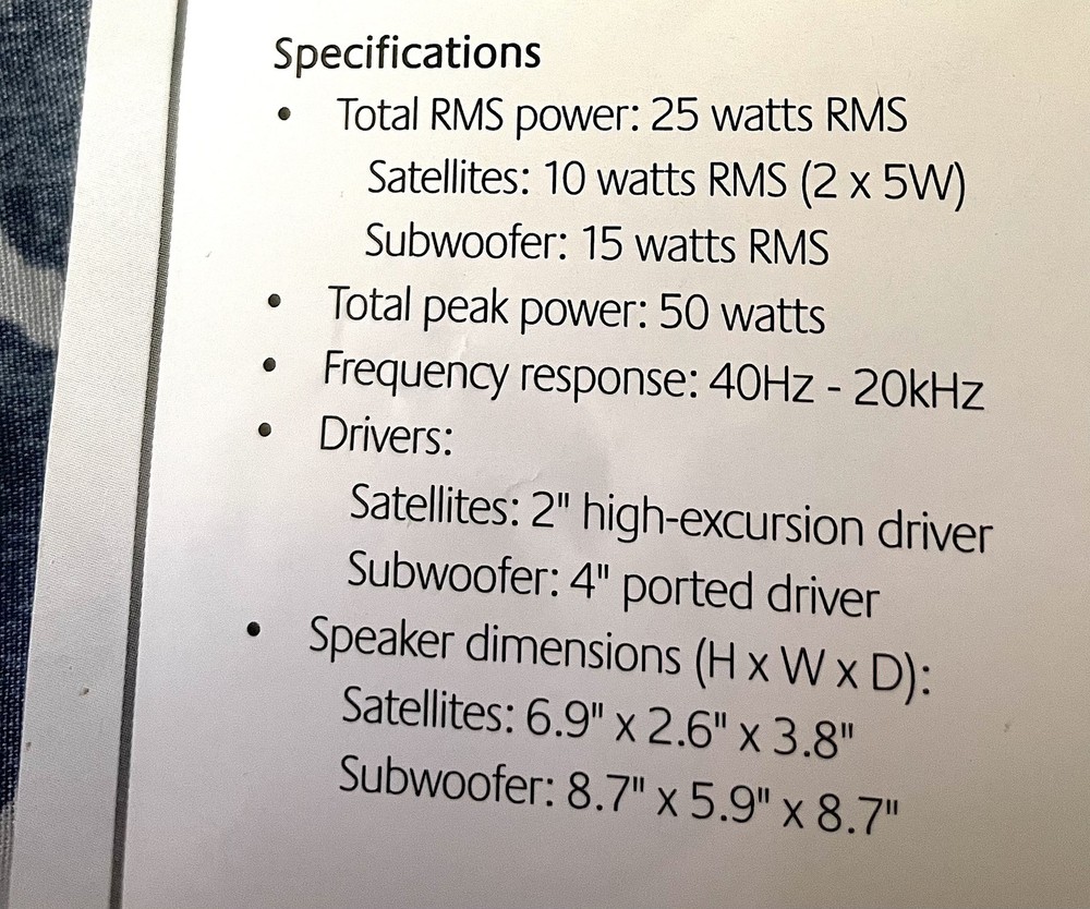 Logitech X-240 Computer Speaker System and Sub Woofer With Installation Guide