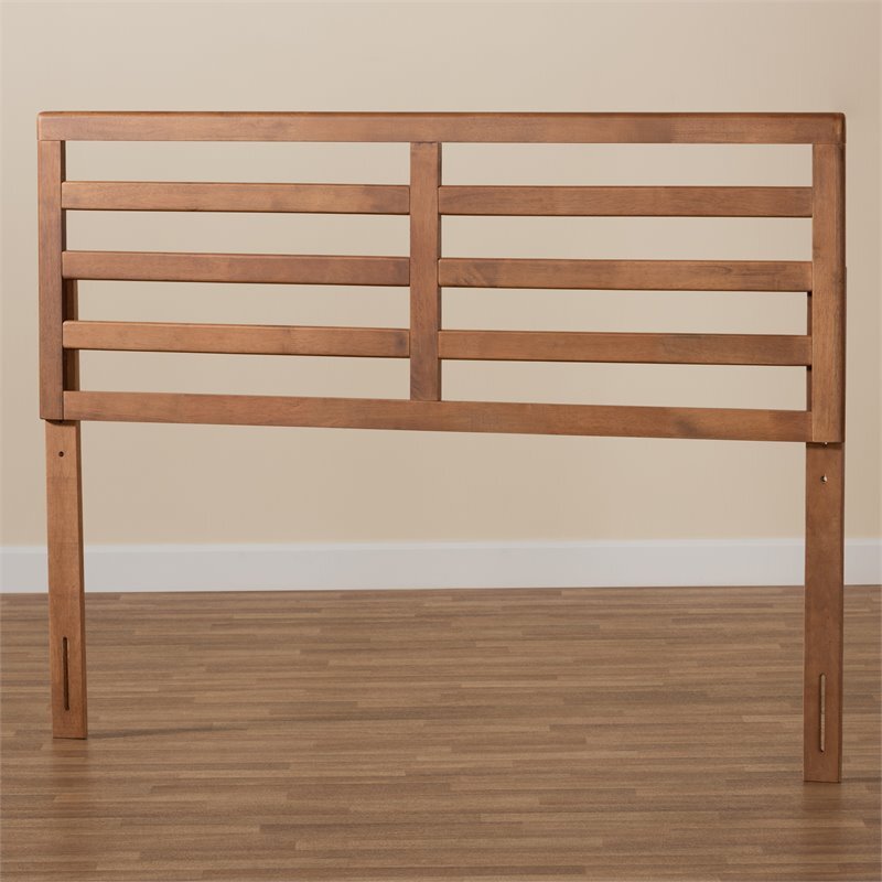 Baxton Studio Akemi Walnut Finished Wood Queen Size Headboard