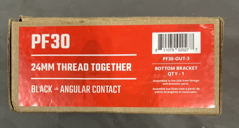 Wheels Mfg PF30 Threaded Bottom Bracket Black