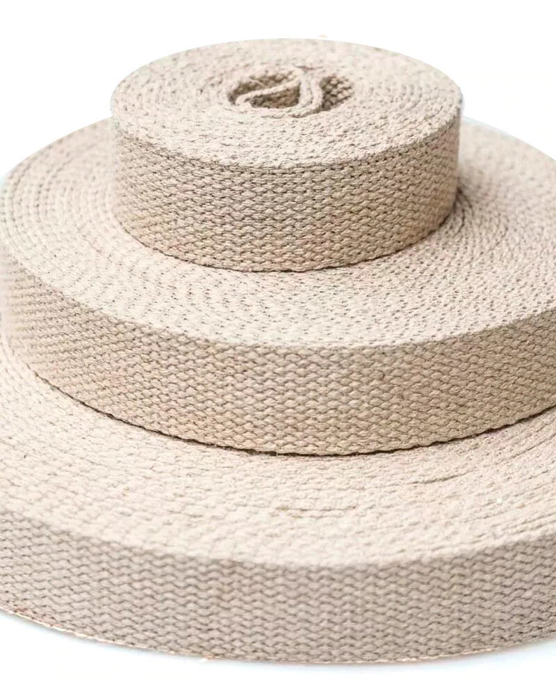 Hemp Webbing Roll Fabric Canvas for Belt Straps Leashes Macrame Crochet Knitting