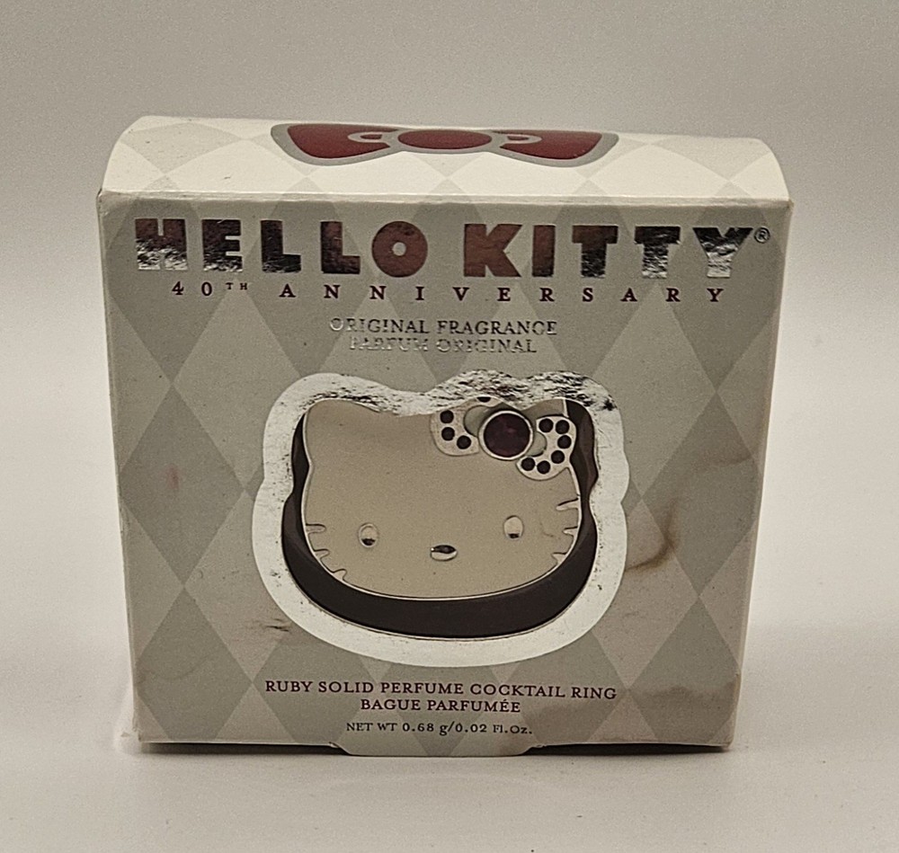 Sanrio Hello Kitty Ruby Solid Perfume Cocktail Ring Miniature 0.68g