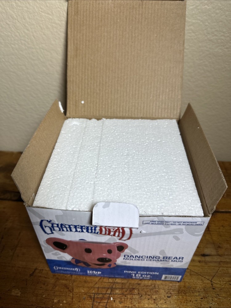 Grateful Dead Dancing Bear Ceramic Mug. Pink