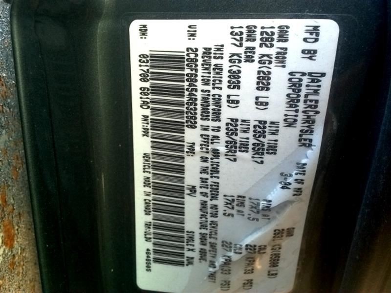 Display Screen DVD Fits 04 Pacifica 156933