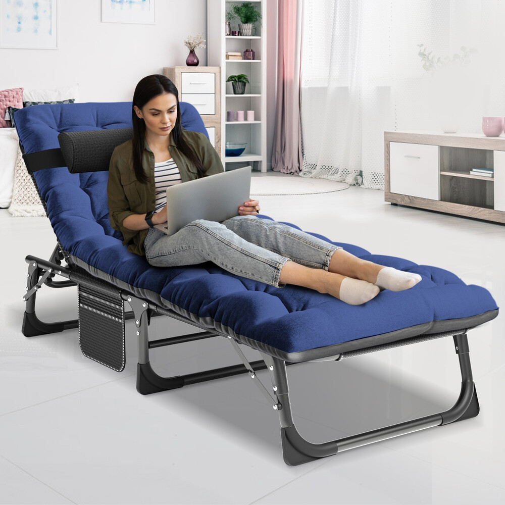 NAIZEA Oversized Folding Camping Cot for Adults 440lbs 4 Position Adjustable Cot