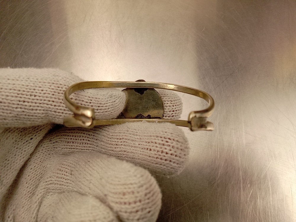 Native Abalone Sterling Silver Ring And Braclet Ring Size 6 And 3 Inch Braclet