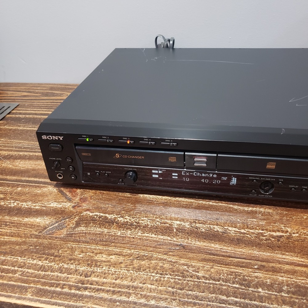 Sony 5 Disc Cd Changer Recorder Combo RCD-W500C Black Tested