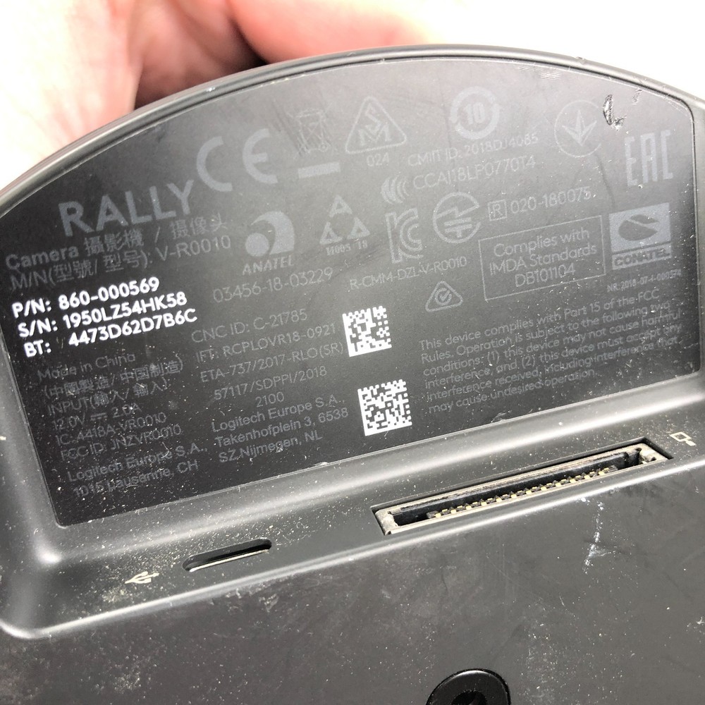 Logitech Rally V-U0047 Conference System Table Hub, Display Hub, & Camera